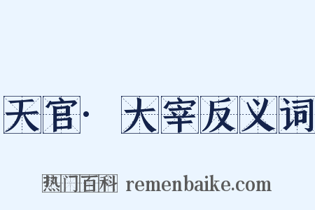 天官·大宰反义词是什么意思的图片